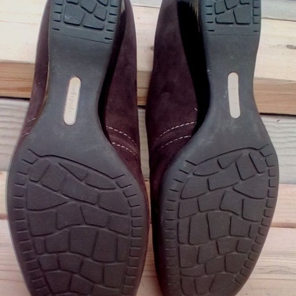 Women's Softspots Chocolate Suede Mules SZ-7.5 EUC - Picture 6 of 6